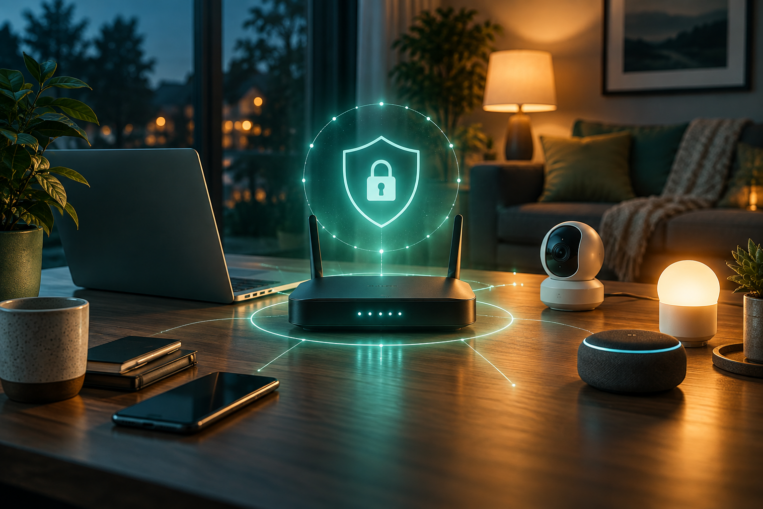 Securing a Home Network in an Hour — editorial illustration